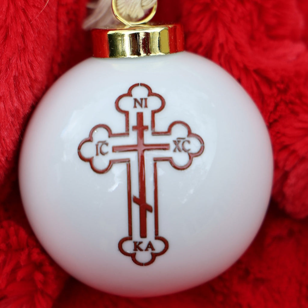 Orthodox Cross Ornament with Cross on both sides
