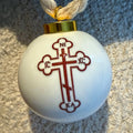 Orthodox Cross Ornament with Cross on both sides